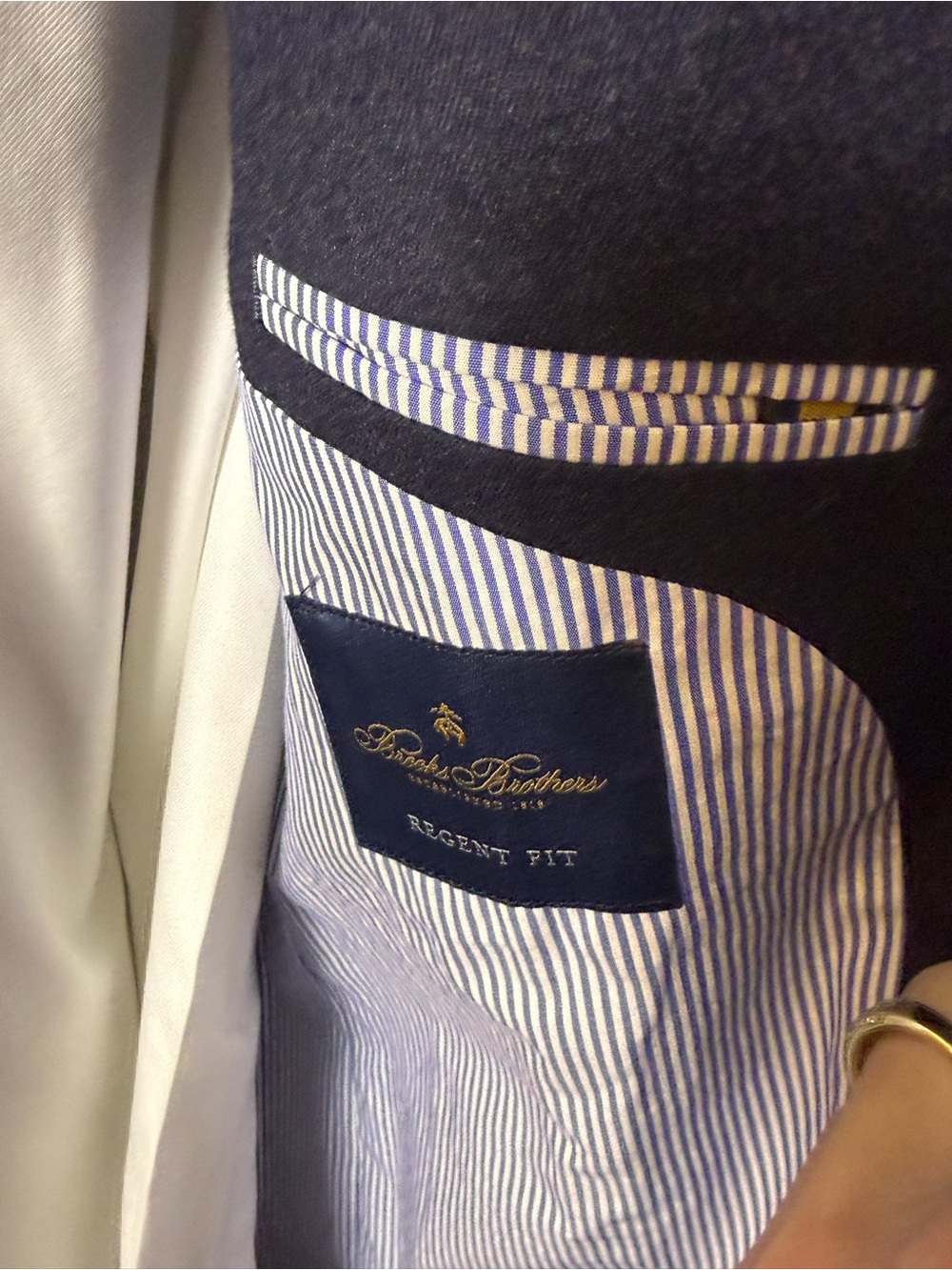 Brooks Brothers 46R Regent VBC Wool Rowing Blazer Suit 40x30 - Picture 5 of 14
